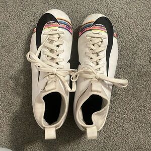 Girl Nike mercurial soccer high top cleats